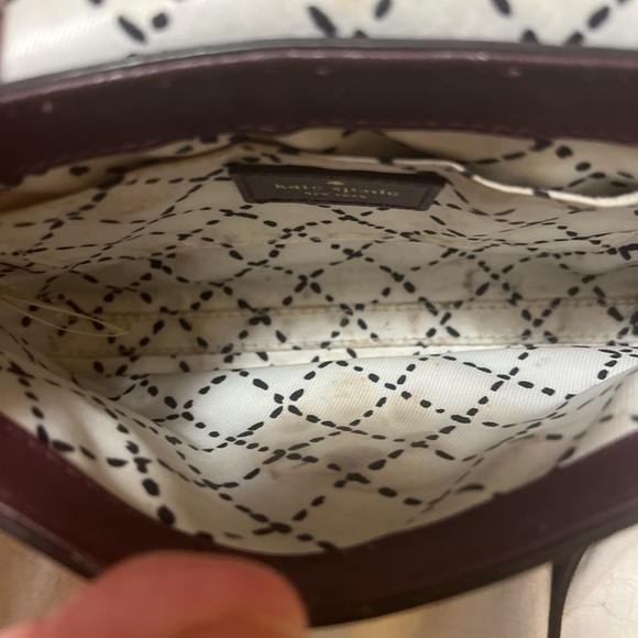 Kate Spade Newbury Lane Sally Leather Crossbody Maroon - Picture 2 of 5